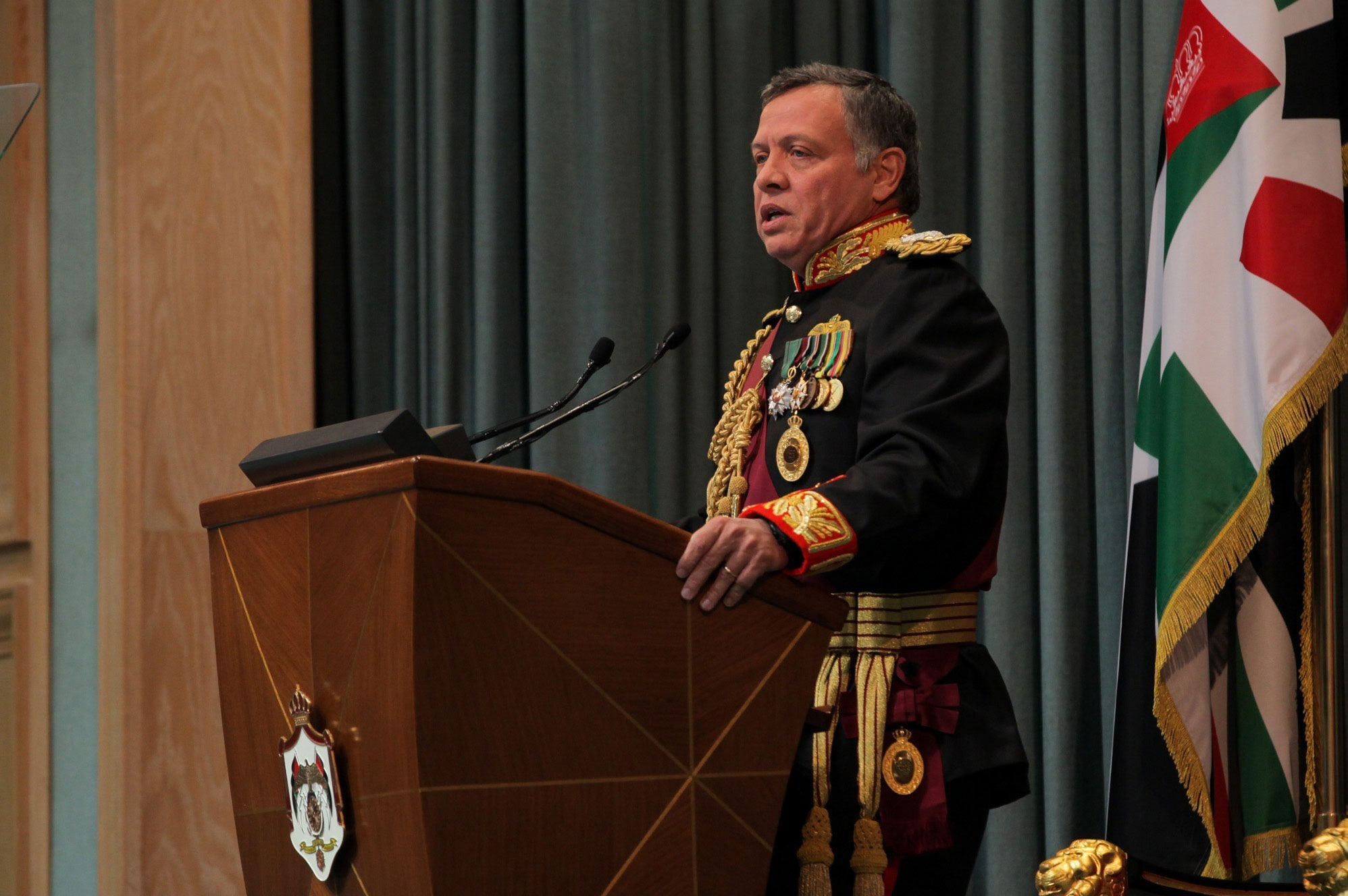 His Majesty King Abdullah II Delivering The Speech From The Throne ...